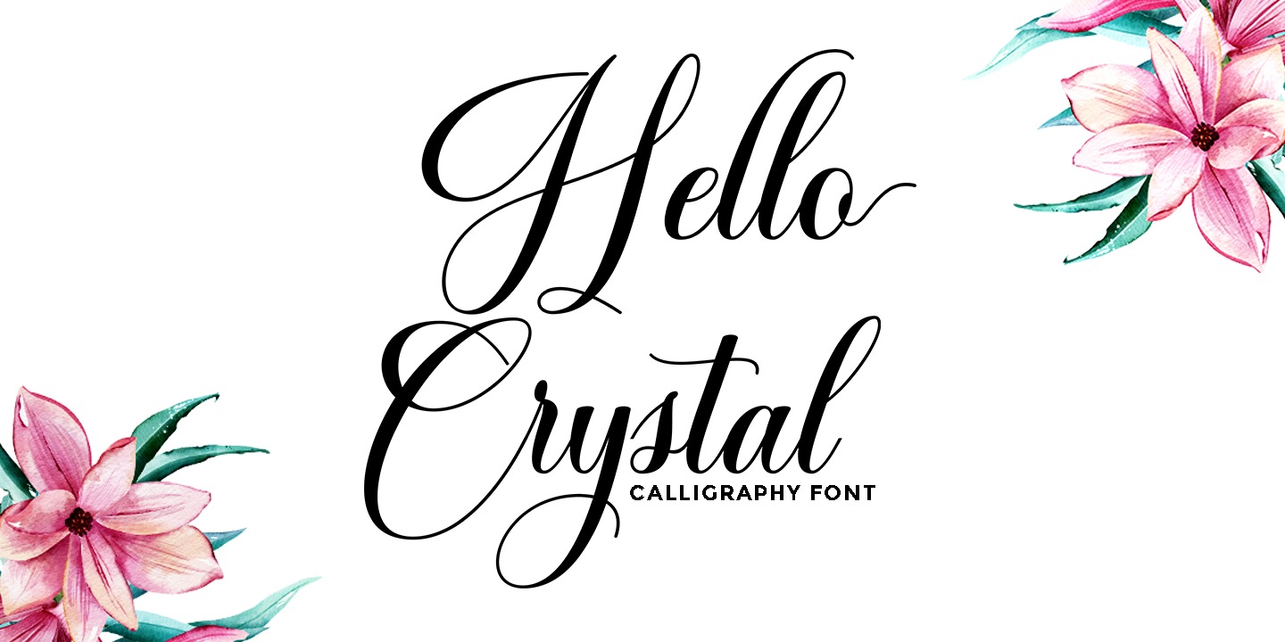 Пример шрифта Hello Crystal Script #1